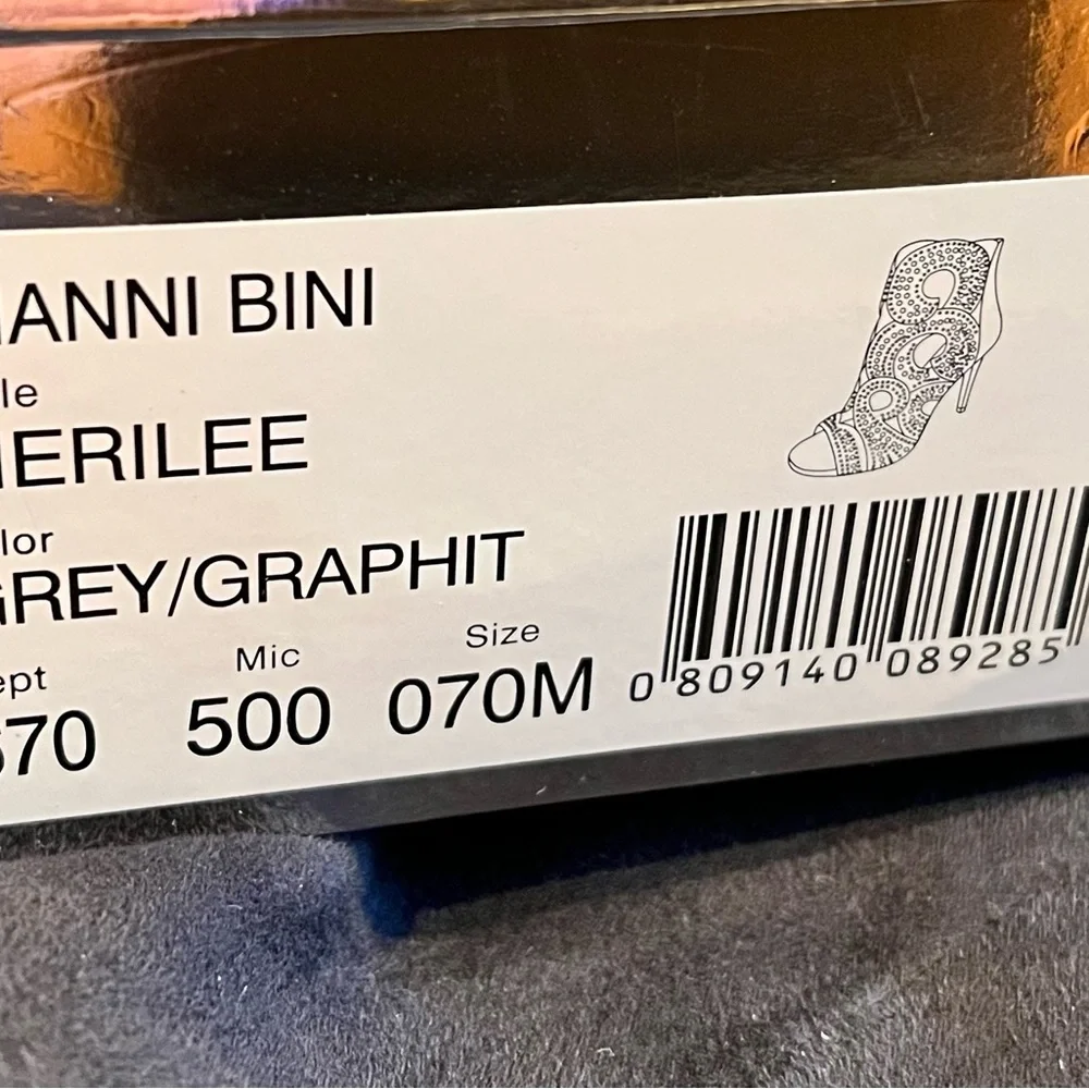 Gianni Bini rhinestone peep toe booties - Picture 5 of 5